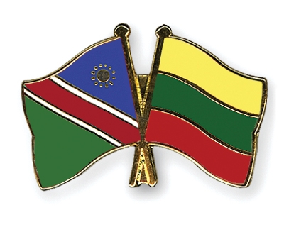 Fahnen Pins Namibia Litauen