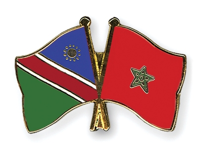 Fahnen Pins Namibia Marokko