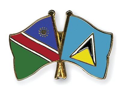 Fahnen Pins Namibia St-Lucia