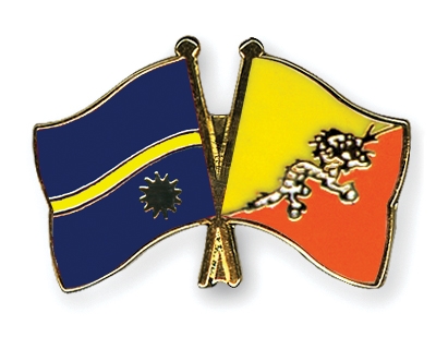 Fahnen Pins Nauru Bhutan