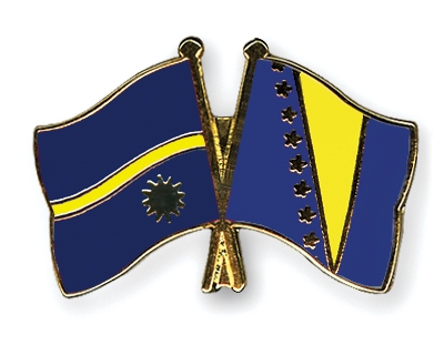 Fahnen Pins Nauru Bosnien-und-Herzegowina