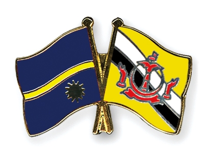 Fahnen Pins Nauru Brunei-Darussalam