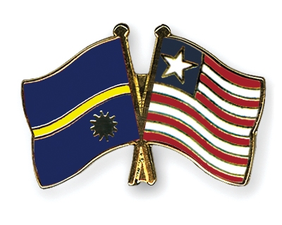 Fahnen Pins Nauru Liberia