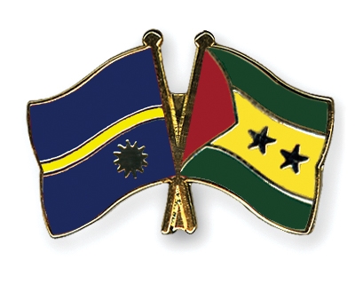 Fahnen Pins Nauru Sao-Tome-und-Principe