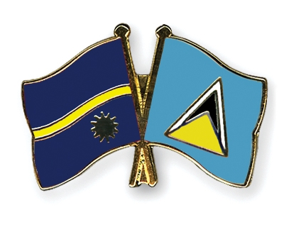 Fahnen Pins Nauru St-Lucia
