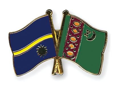 Fahnen Pins Nauru Turkmenistan