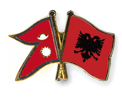 Fahnen Pins Nepal Albanien