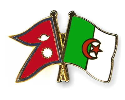 Fahnen Pins Nepal Algerien