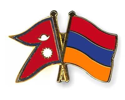 Fahnen Pins Nepal Armenien