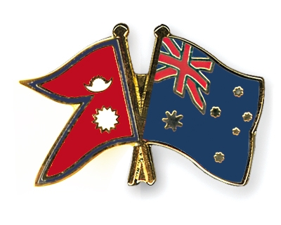Fahnen Pins Nepal Australien