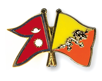 Fahnen Pins Nepal Bhutan