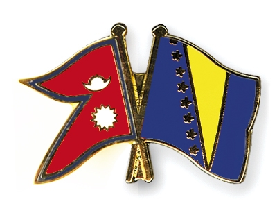 Fahnen Pins Nepal Bosnien-und-Herzegowina