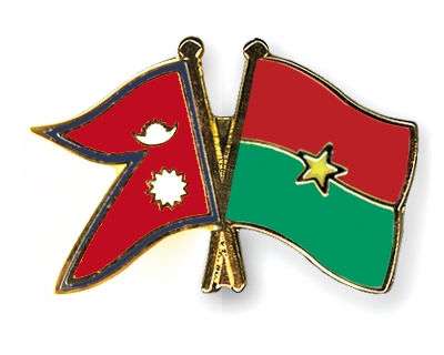 Fahnen Pins Nepal Burkina-Faso