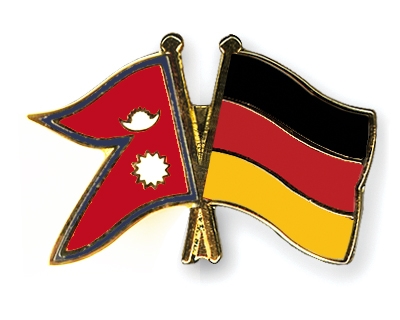 Fahnen Pins Nepal Deutschland