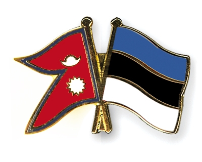 Fahnen Pins Nepal Estland