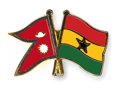 Fahnen Pins Nepal Ghana