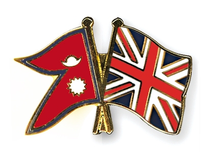Fahnen Pins Nepal Grossbritannien