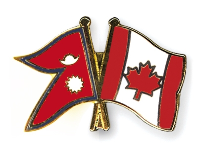 Fahnen Pins Nepal Kanada