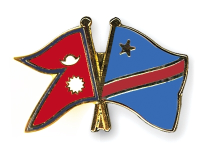 Fahnen Pins Nepal Kongo-Demokratische-Republik