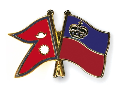 Fahnen Pins Nepal Liechtenstein