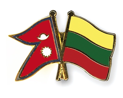 Fahnen Pins Nepal Litauen