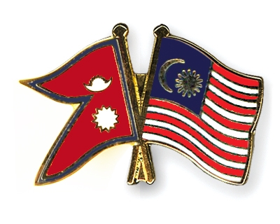 Fahnen Pins Nepal Malaysia