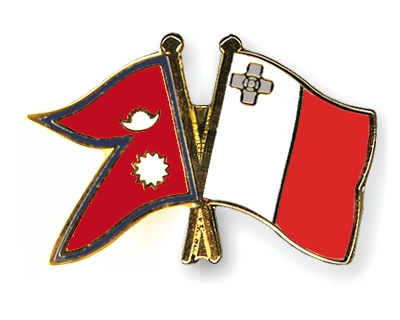 Fahnen Pins Nepal Malta