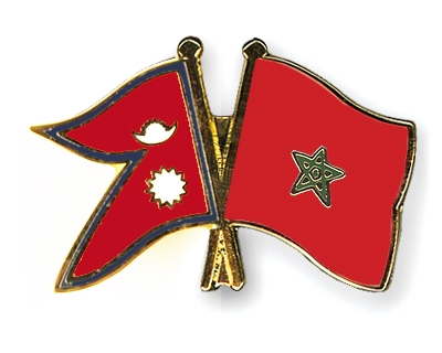 Fahnen Pins Nepal Marokko