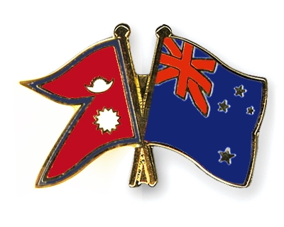 Fahnen Pins Nepal Neuseeland
