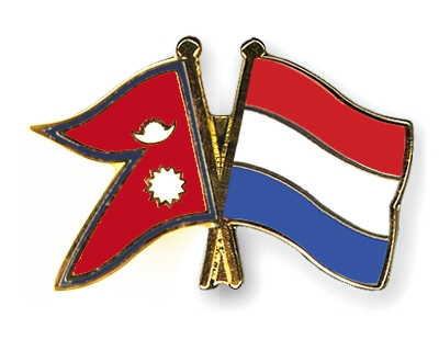 Fahnen Pins Nepal Niederlande