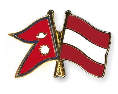Fahnen Pins Nepal sterreich