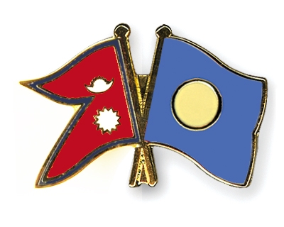 Fahnen Pins Nepal Palau