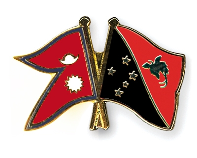 Fahnen Pins Nepal Papua-Neuguinea