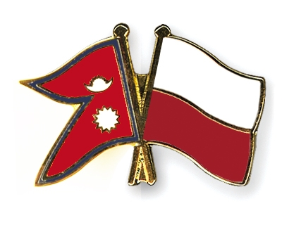 Fahnen Pins Nepal Polen