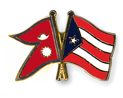 Fahnen Pins Nepal Puerto-Rico