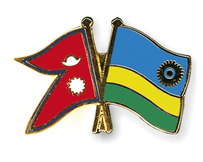 Fahnen Pins Nepal Ruanda