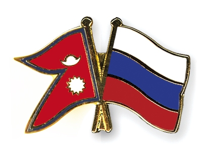 Fahnen Pins Nepal Russland