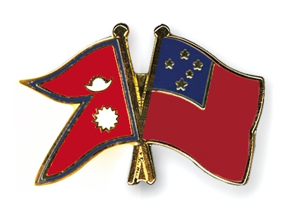 Fahnen Pins Nepal Samoa