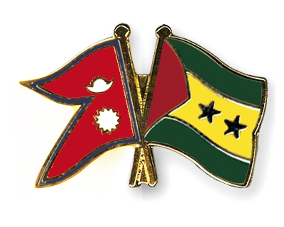 Fahnen Pins Nepal Sao-Tome-und-Principe