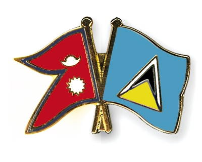 Fahnen Pins Nepal St-Lucia