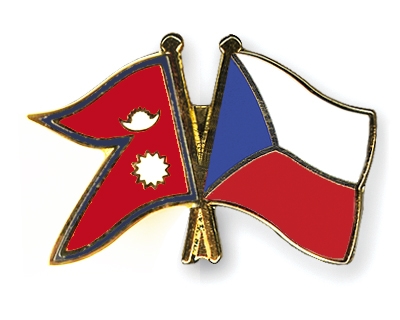 Fahnen Pins Nepal Tschechische-Republik