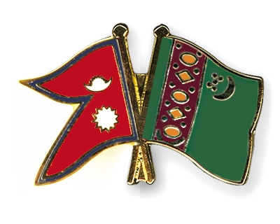 Fahnen Pins Nepal Turkmenistan