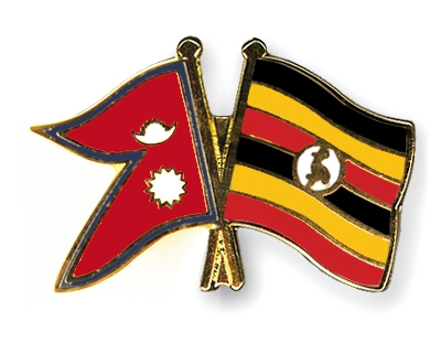 Fahnen Pins Nepal Uganda