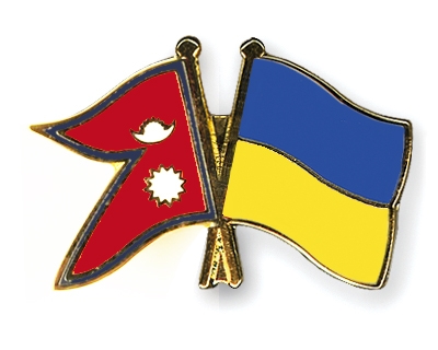 Fahnen Pins Nepal Ukraine