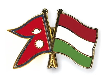 Fahnen Pins Nepal Ungarn