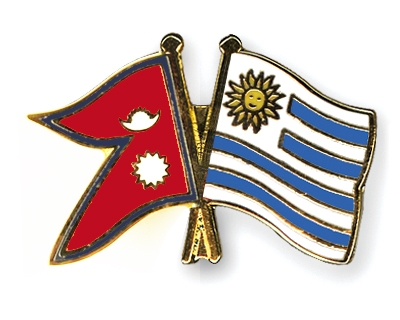 Fahnen Pins Nepal Uruguay