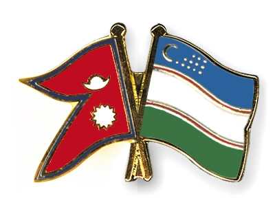 Fahnen Pins Nepal Usbekistan