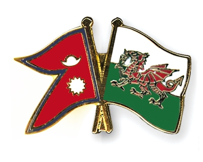 Fahnen Pins Nepal Wales
