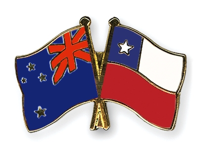 Fahnen Pins Neuseeland Chile