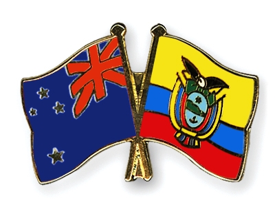 Fahnen Pins Neuseeland Ecuador